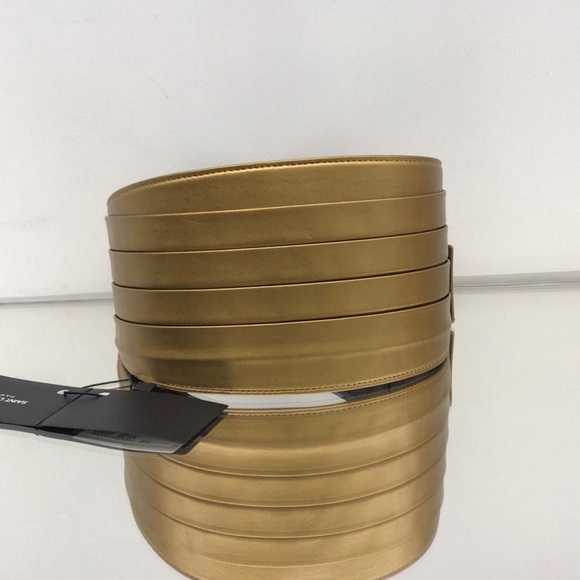 Saint Laurent Leather High Waisted Leather Belt - Picture 2 of 8